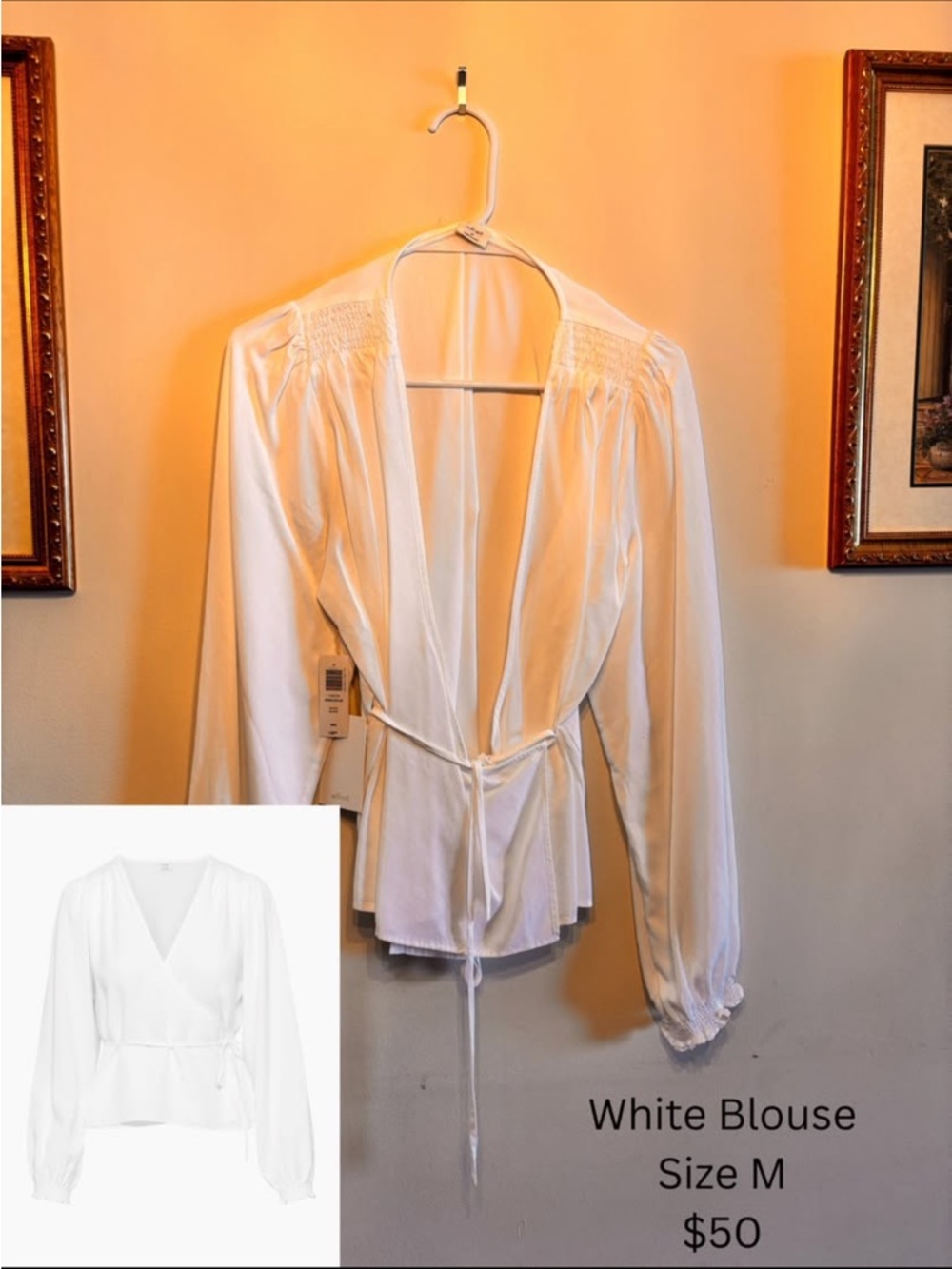 Wilfred White Wrap Blouse